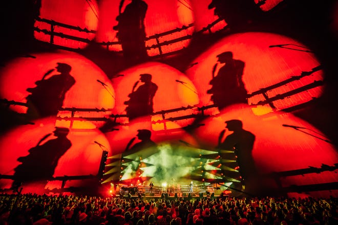 In addition to performing popular tracks like "Farmhouse," the Vermont-based rock band took advantage of the globe's massive LED screen to amaze fans with eccentric visuals.
