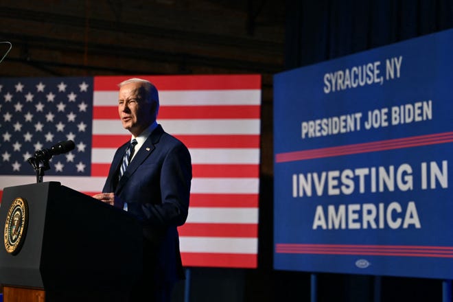 Syracuse, New York | President Joe Biden speaks at the Milton J. Rubenstein Museum in Syracuse, N.Y., on April 25, 2024 about how the CHIPS and Science Act and his Investing in America agenda are growing the economy and creating jobs.