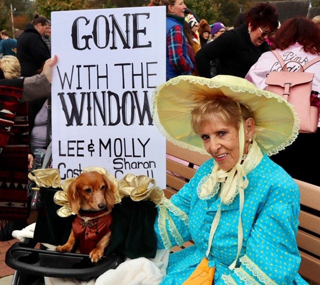 Lee and Molly Kerlee dress up in a "Gone With the Wind" theme in last year's Howl-O-Ween Parade, which returns for its 17th year on Oct. 12.