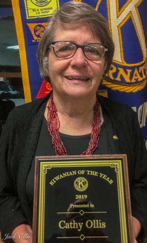 Cathy Ollis was named 2019 Kiwanian of the Year by the Kiwanis Club of Black Mountain-Swannanoa on Oct. 3.