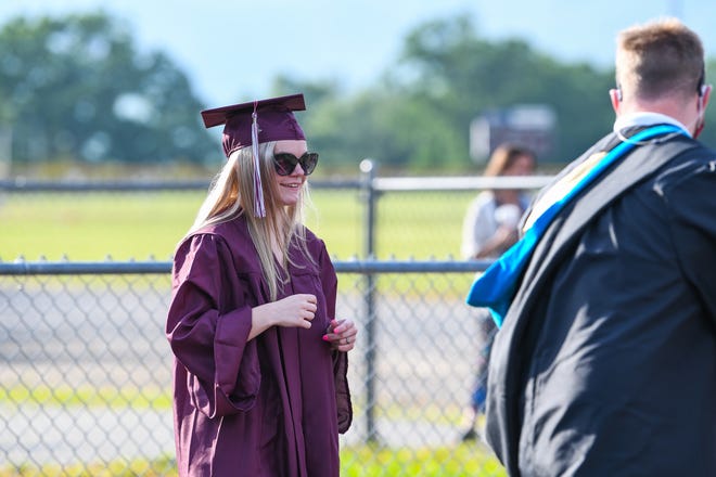 Owen High seniors picked up their diplomas in a graduation ceremony June 6, 2020.