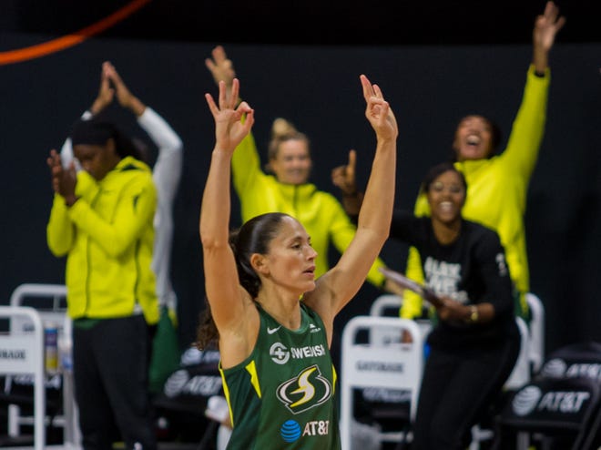 Seattle guard Sue Bird and the Storm face off against the Las Vegas Aces tonight at the WNBA bubble in Florida.