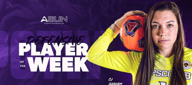 Lipscomb goalkeeper and Swannanoa native CJ Graham was named ASUN defensive player of the week on Aug. 31.